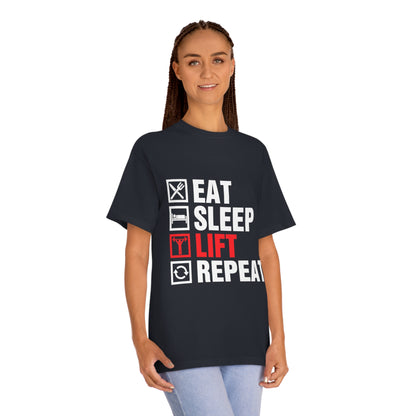 Eat sleep lift repeat Unisex Classic Tee