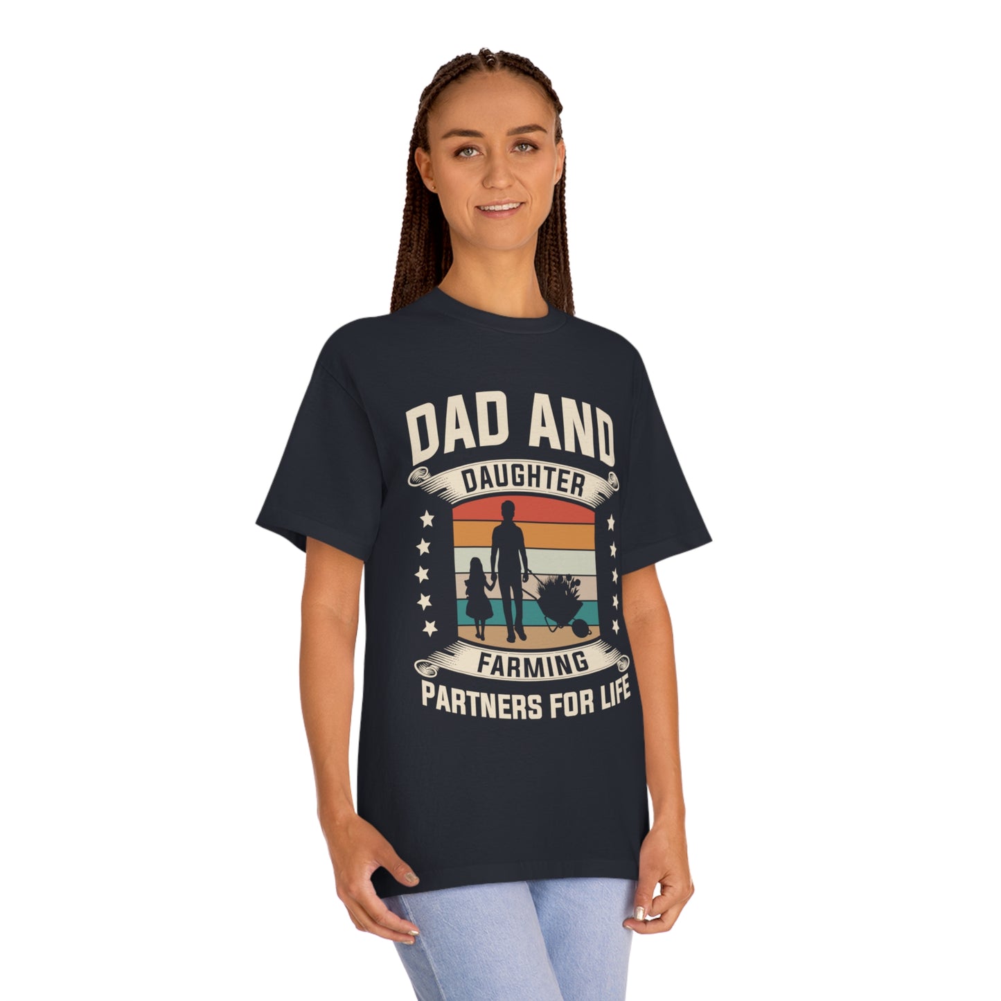 Dad and daughter farming partners for life Unisex Classic Tee