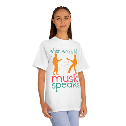 When word fail music speaks Unisex Classic Tee - Shop 4 Me