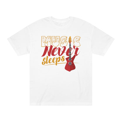 Music never sleeps Unisex Classic Tee - Shop 4 Me