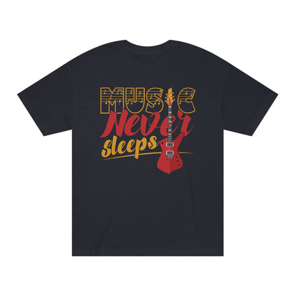 Music never sleeps Unisex Classic Tee - Shop 4 Me