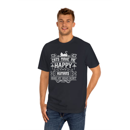 Cat makes me happy Unisex Classic Tee - Shop 4 Me