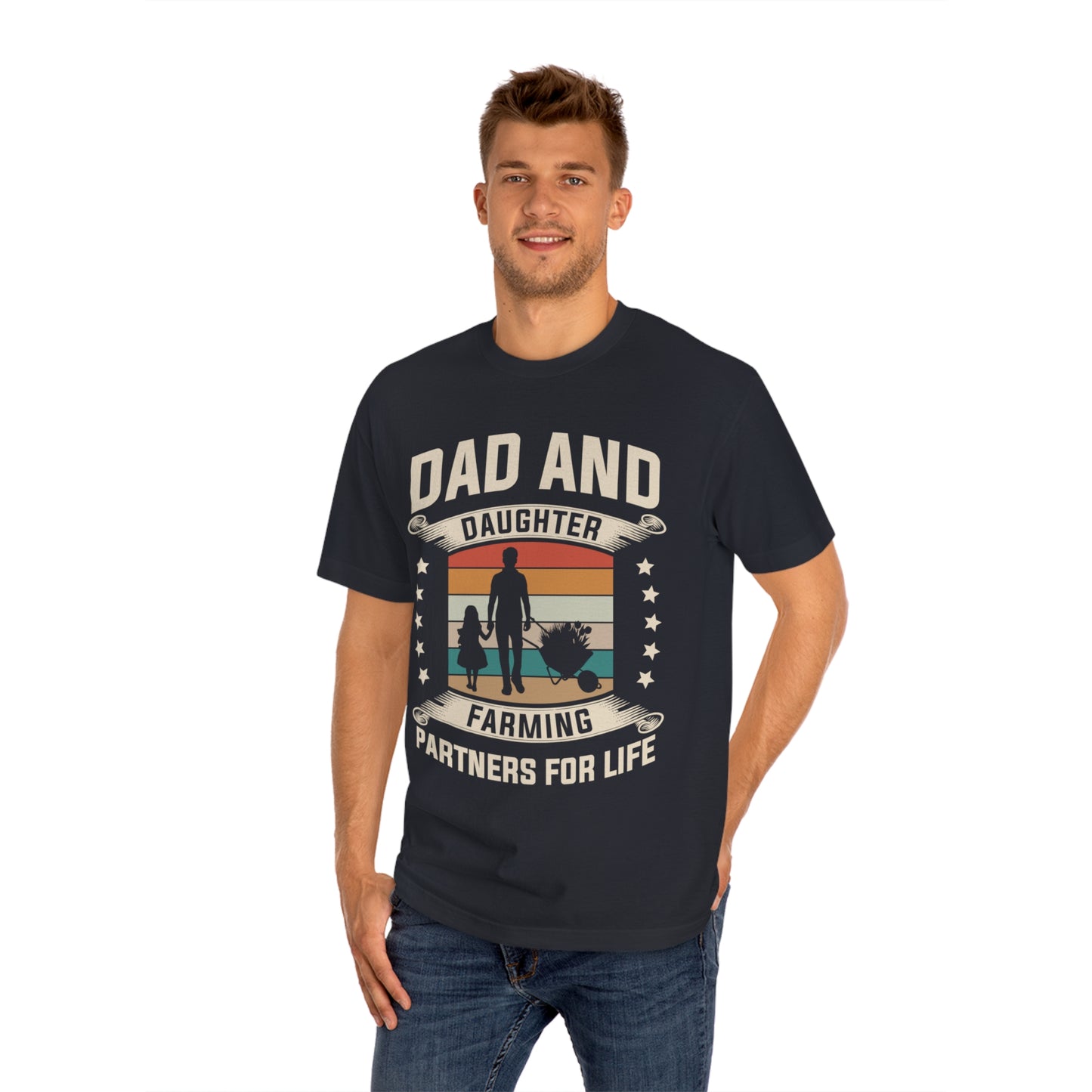 Dad and daughter farming partners for life Unisex Classic Tee