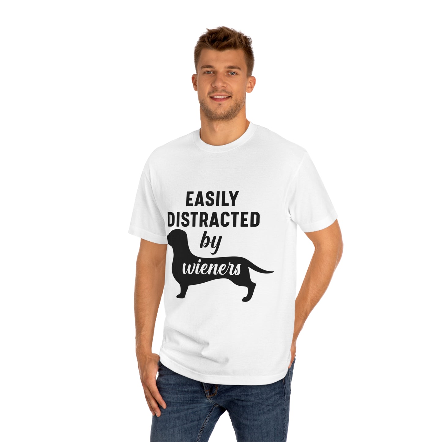 Easily distracted by wieners Unisex Classic Tee