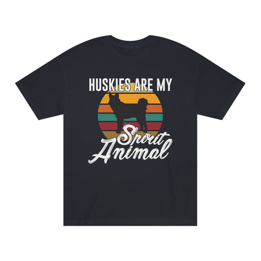 Huskies are my spirit animal Unisex Classic Tee