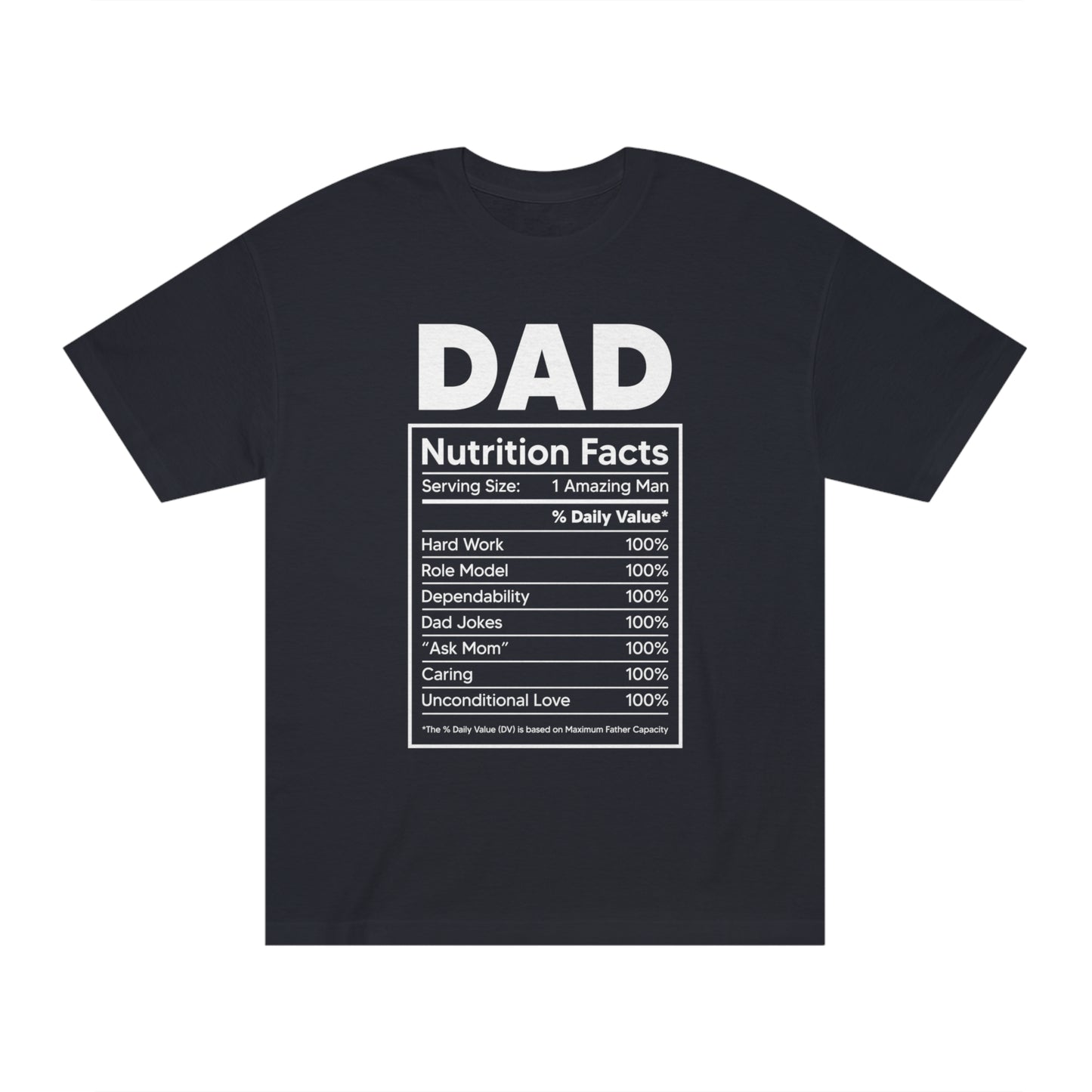 Dad nutrition chart Unisex Classic Tee