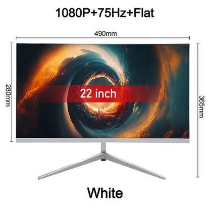 22 Inch 75Hz Ultra Narrow Monitor FHD 1920*1080 LED 99%sRGB Display PC Desktop Computer Gaming IPS Screen Flat Panel VGA/HDMI/DP - Shop 4 Me