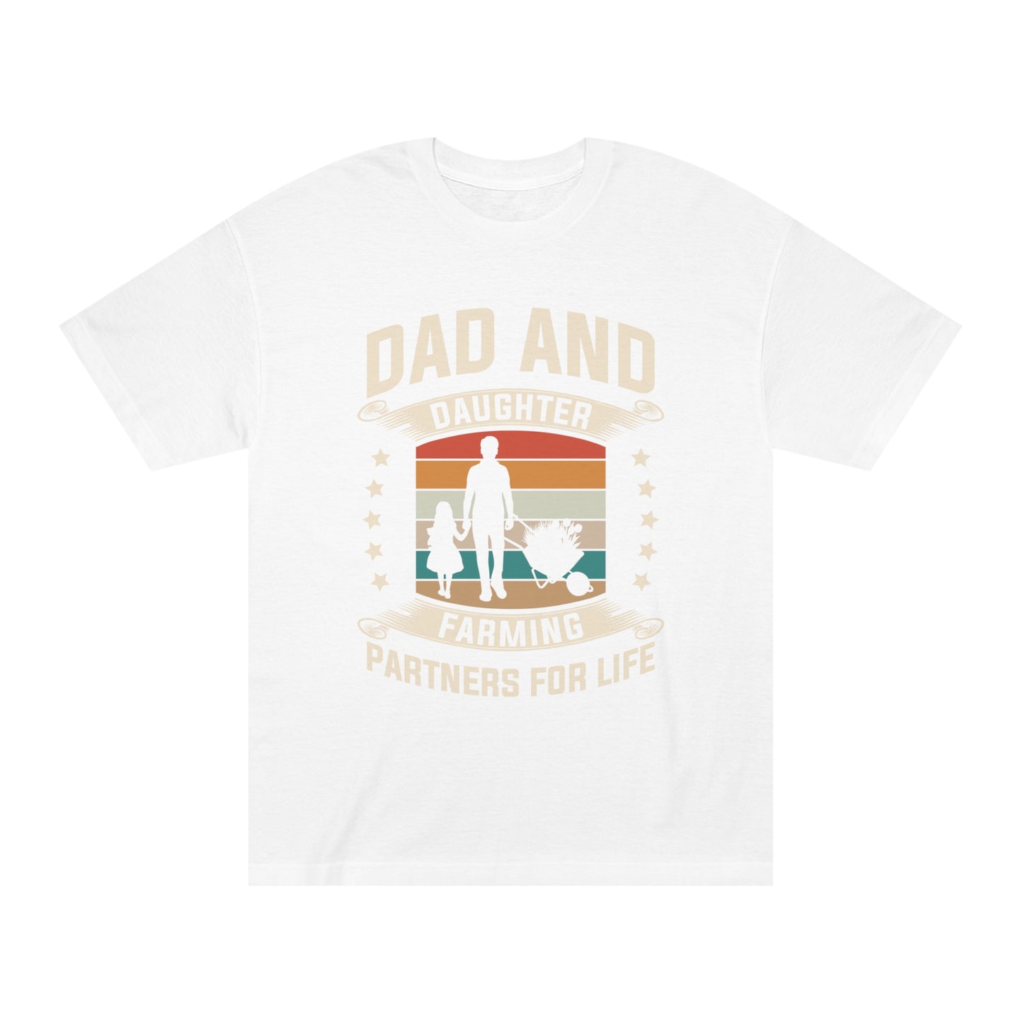 Dad and daughter farming partners for life Unisex Classic Tee