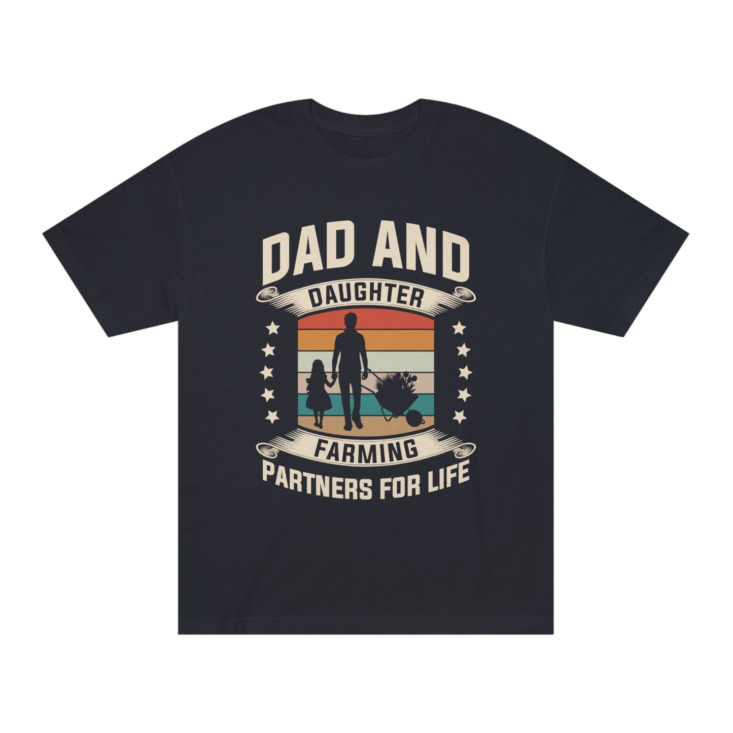 Dad and daughter farming partners for life Unisex Classic Tee