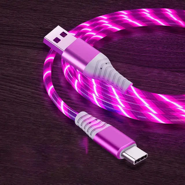 3A Glowing Cable Micro USB Type C Cable