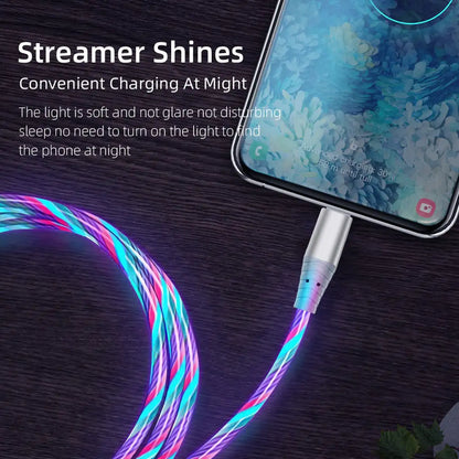 3A Glowing Cable Micro USB Type C Cable