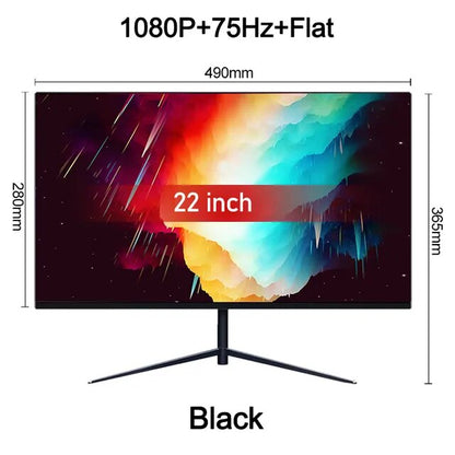 22 Inch 75Hz Ultra Narrow Monitor FHD 1920*1080 LED 99%sRGB Display PC Desktop Computer Gaming IPS Screen Flat Panel VGA/HDMI/DP - Shop 4 Me