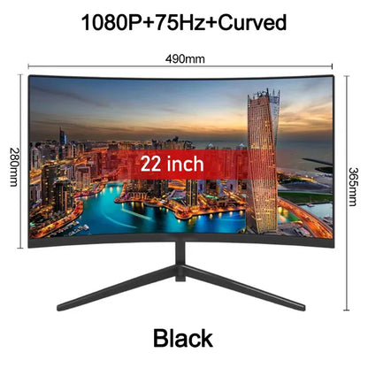 22 Inch 75Hz Ultra Narrow Monitor FHD 1920*1080 LED 99%sRGB Display PC Desktop Computer Gaming IPS Screen Flat Panel VGA/HDMI/DP - Shop 4 Me