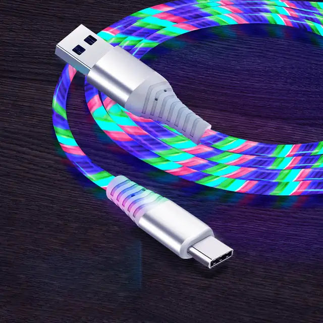 3A Glowing Cable Micro USB Type C Cable