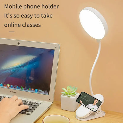 Table Lamp USB Rechargeable Desk Lamp With Clip Bed Reading Book Night Light LED Touch 3 Modes Dimming Eye Protection Light - Shop 4 Me