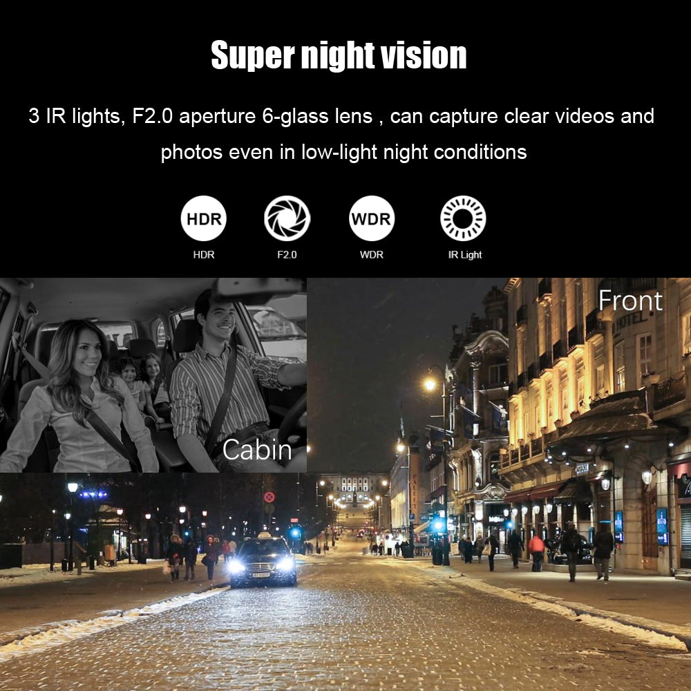 2 Lens Car Video Recorder HD1080P - Shop 4 Me