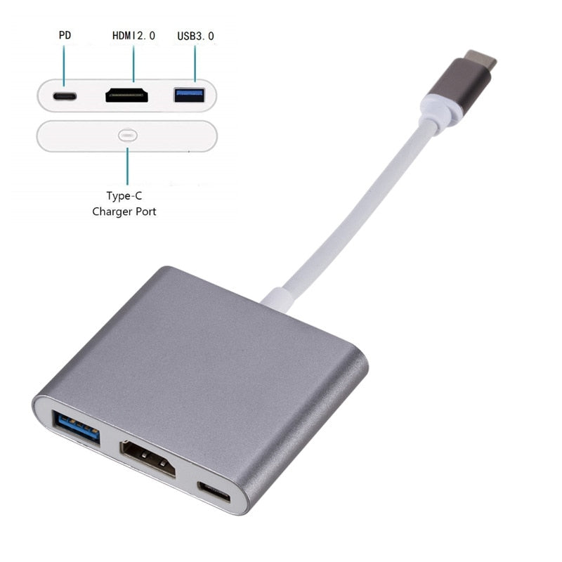 Type C To HDMI Charging Port. Connect your devices to a host computer or another hub