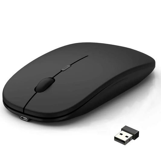 Wireless Rechargeable Mouse for Laptop Computer PC,  Slim Mini Noiseless Cordless Mouse, 2.4G Mice for Home/Office - Shop 4 Me