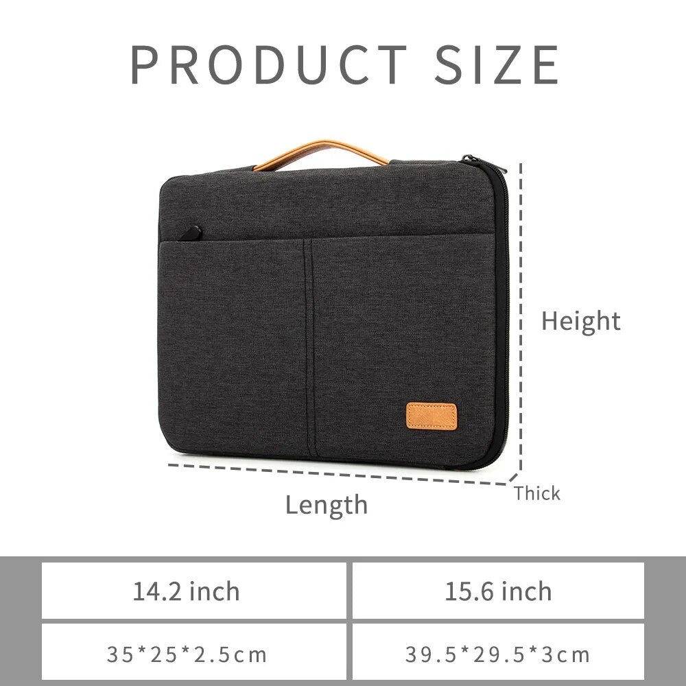 Laptop Sleeve bag 14 15.6 Inch Notebook Pouch For Macbook HP Dell Acer Shockproof Computer Briefcase Travel Business Men Case - Shop 4 Me