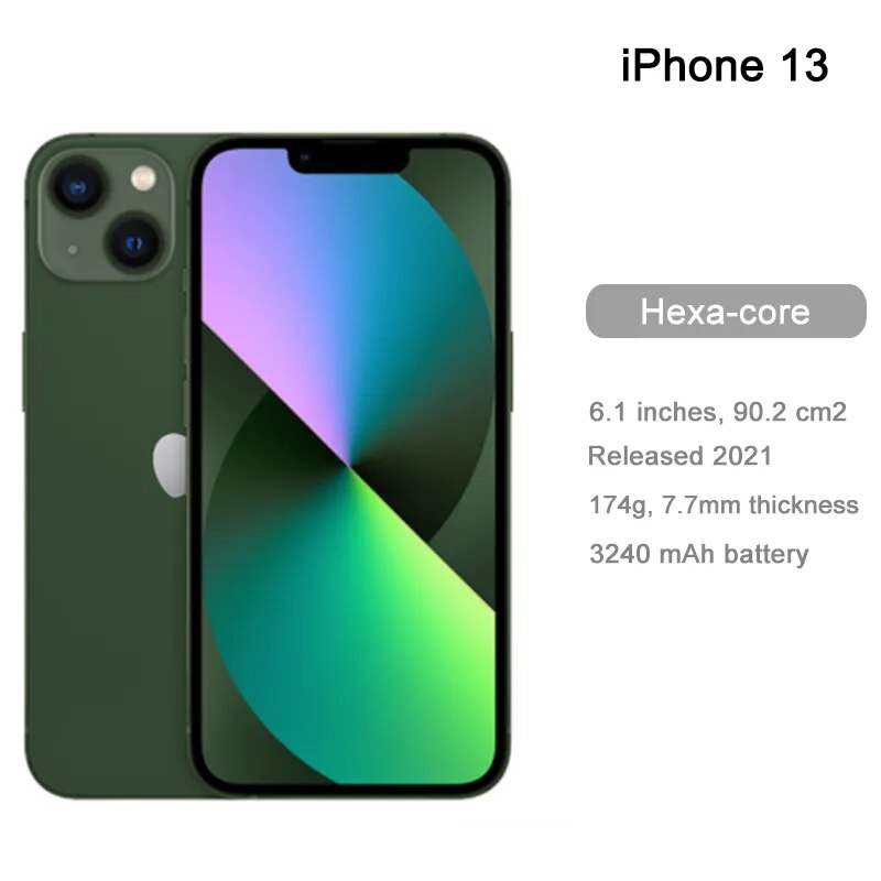 Apple iPhone 13 6.1" Super Retina XDR OLED Unlocked RAM 4GB ROM 128/256/512GB Face ID NFC A15 IOS 5G Genuine iPhone13 - Shop 4 Me