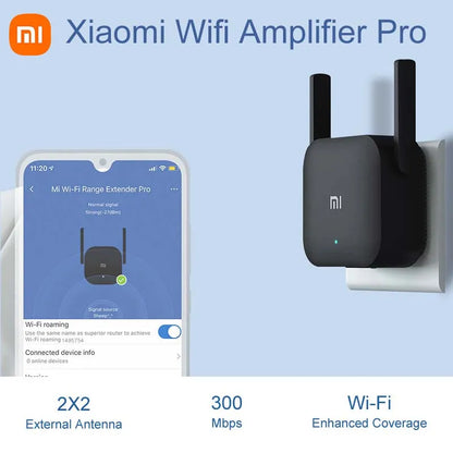 Xiaomi Original Wifi Amplifier Pro Router 300M 2.4G Repeater Network Expander Range Extender Roteader Mi Wireless Router Wi-Fi - Shop 4 Me